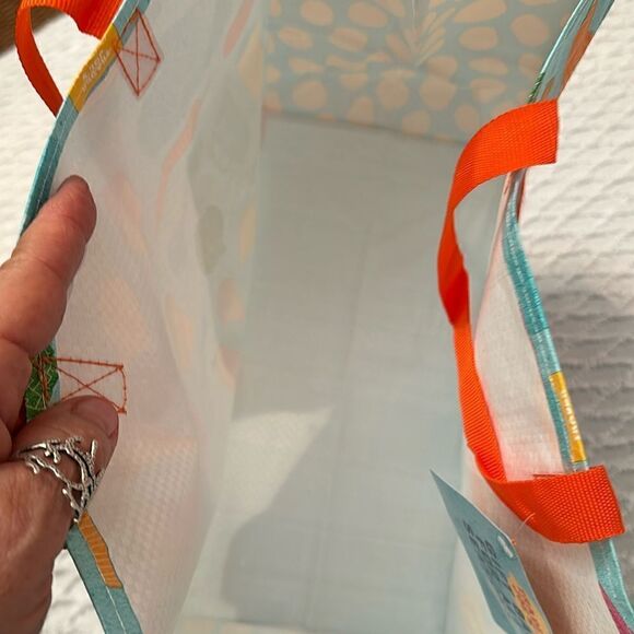 Trader Joe’s Plastic Reusable Small Shopping Tote Bag Squash Kitchen Cupcakes - Picture 3 of 12